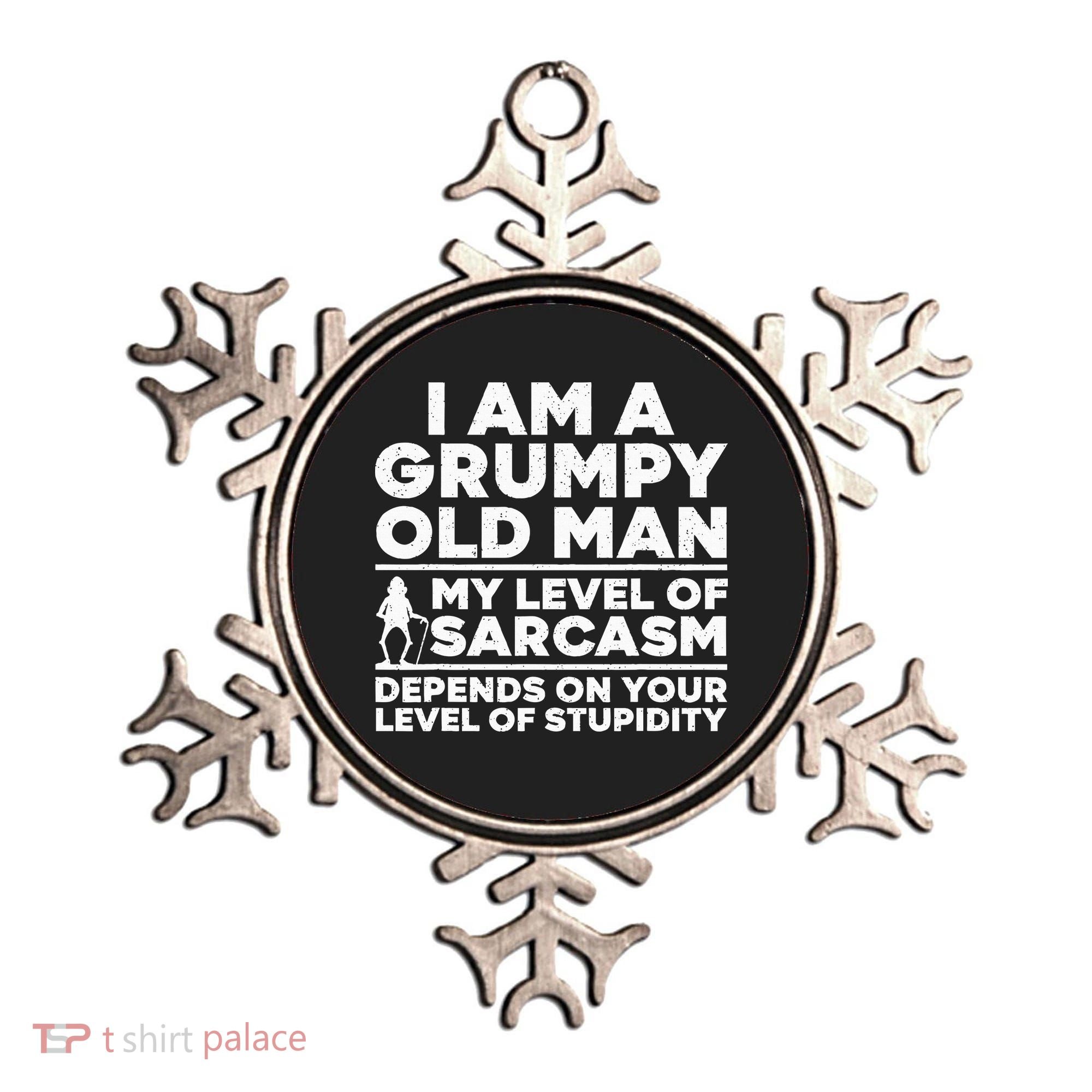 Funny Grumpy Old Man Art For Dad Grandpa Old People Ornament