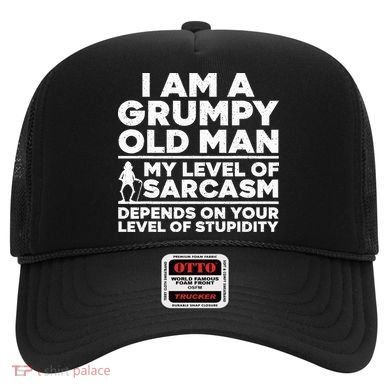 Funny Grumpy Old Man Art For Dad Grandpa Old People Hat