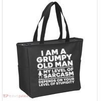 Funny Grumpy Old Man Art For Dad Grandpa Old People Tote Bag thumb 2