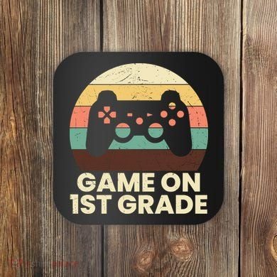 Funny Game On 1st Grade Vintage Back To School Coaster