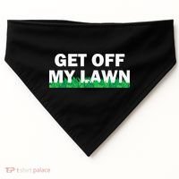 Funny Get Off My Lawn Quote Landscaping Gardening USA-Made Doggie Bandana thumb 0