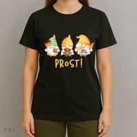 Fun Gnomes Oktoberfest Prost Beer Pretzel German Flag T-Shirt thumb 4