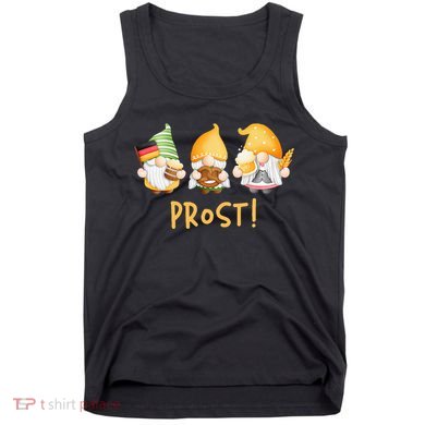 Fun Gnomes Oktoberfest Prost Beer Pretzel German Flag Tank Top