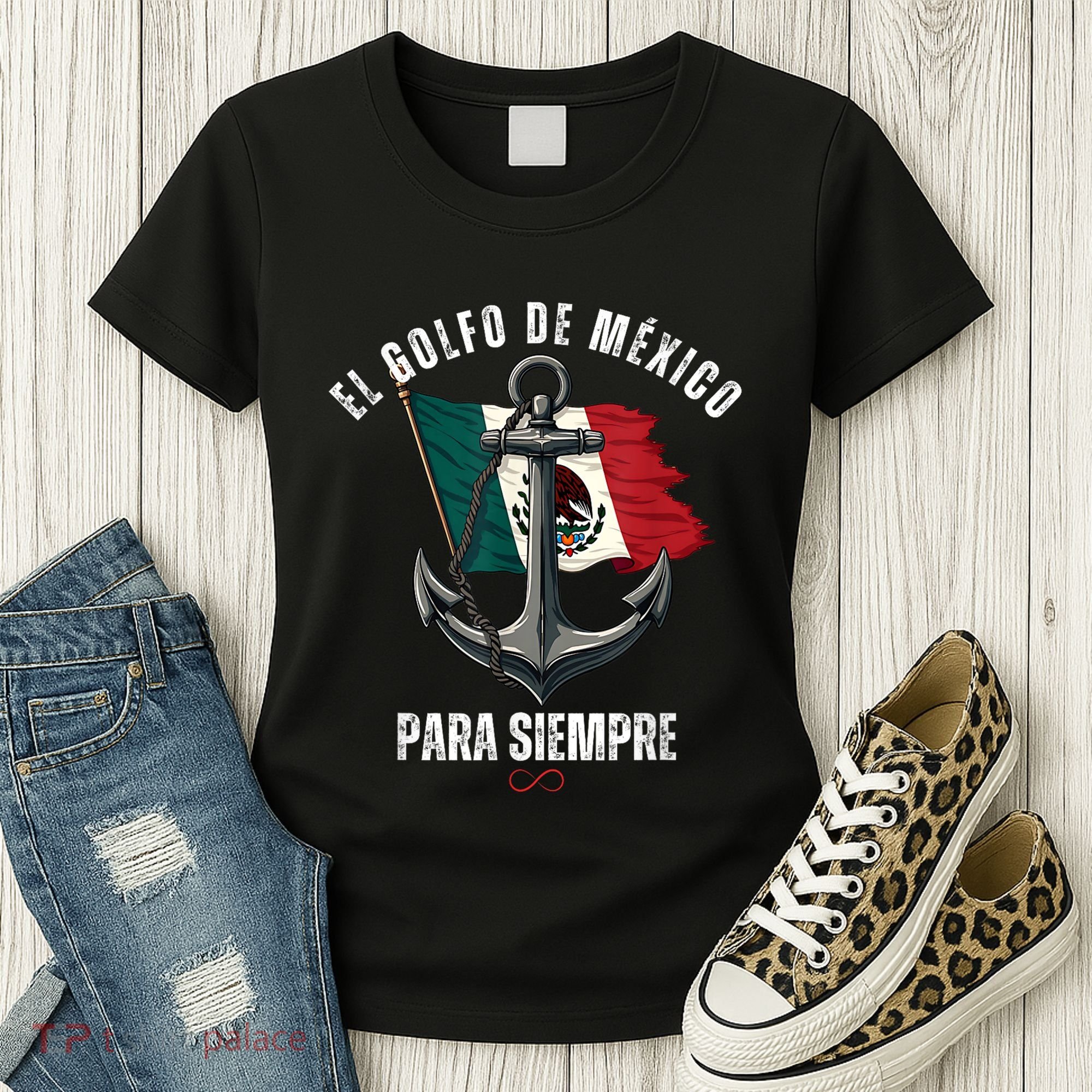 Forever Gulf Of Mexico Falg 1550 Liberal El Golfo De Mexico Women's T-Shirt