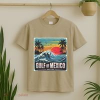 Forever Gulf Of Mexico Since 1550 Retro Vintage Beach Sunset T-Shirt thumb 2