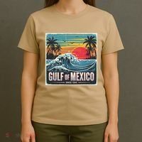 Forever Gulf Of Mexico Since 1550 Retro Vintage Beach Sunset T-Shirt thumb 4