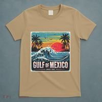 Forever Gulf Of Mexico Since 1550 Retro Vintage Beach Sunset T-Shirt thumb 5