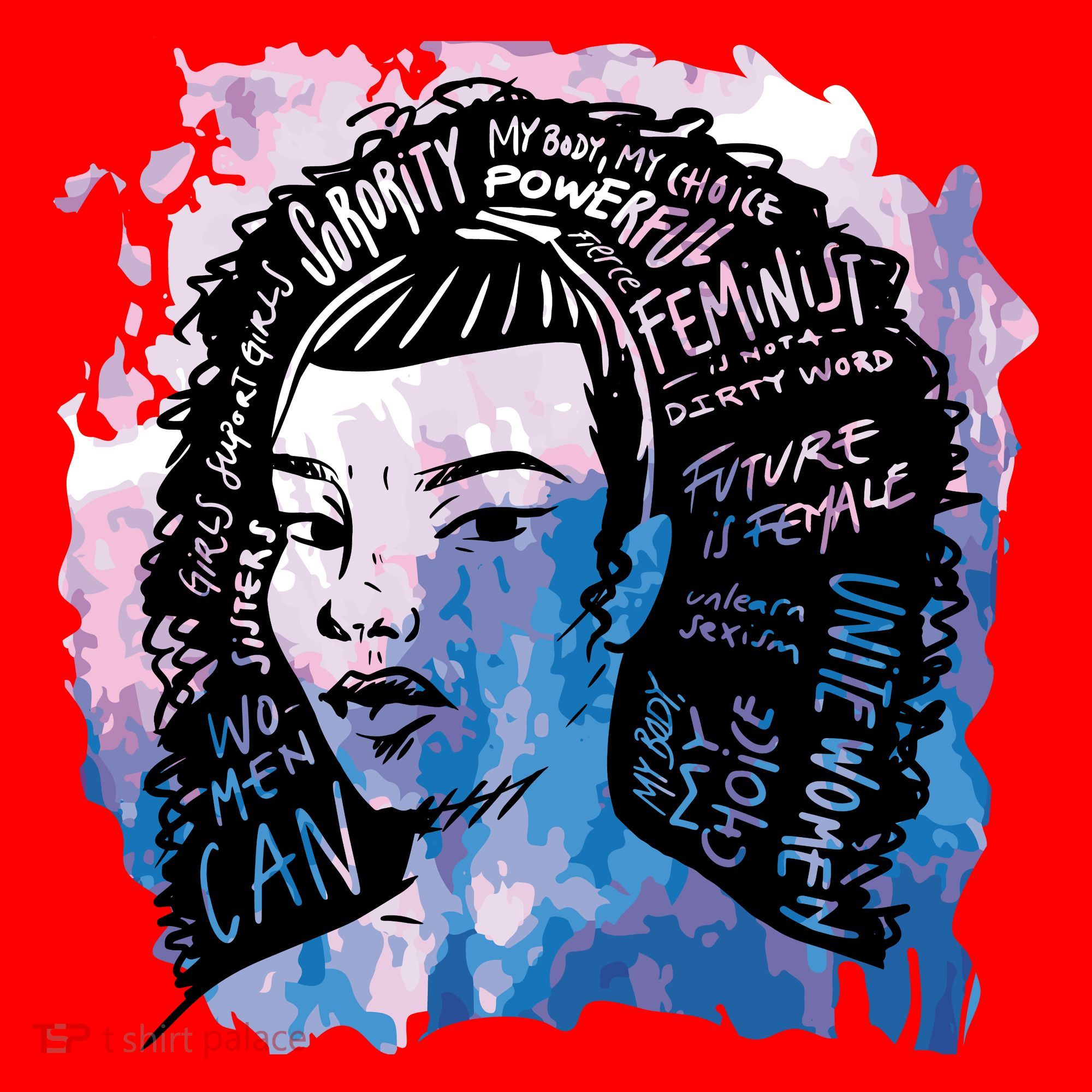 Feminist Girl Power Quote Santa Hat