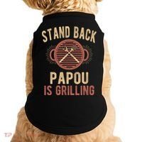 Funny Grilling Papou Bbq Papou Grandpa Cool Gift Doggie Tank thumb 0