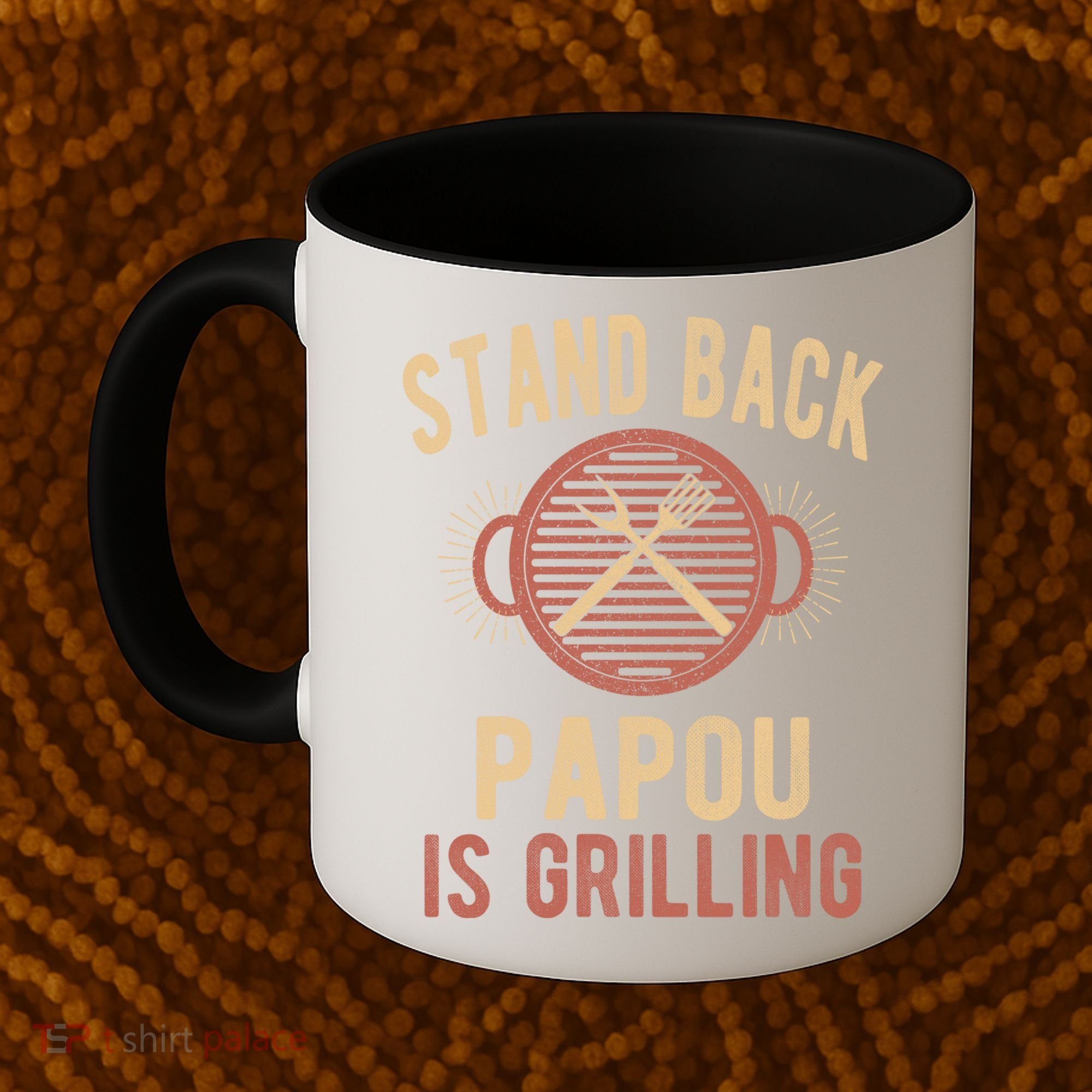 Funny Grilling Papou Bbq Papou Grandpa Cool Gift Coffee Mug