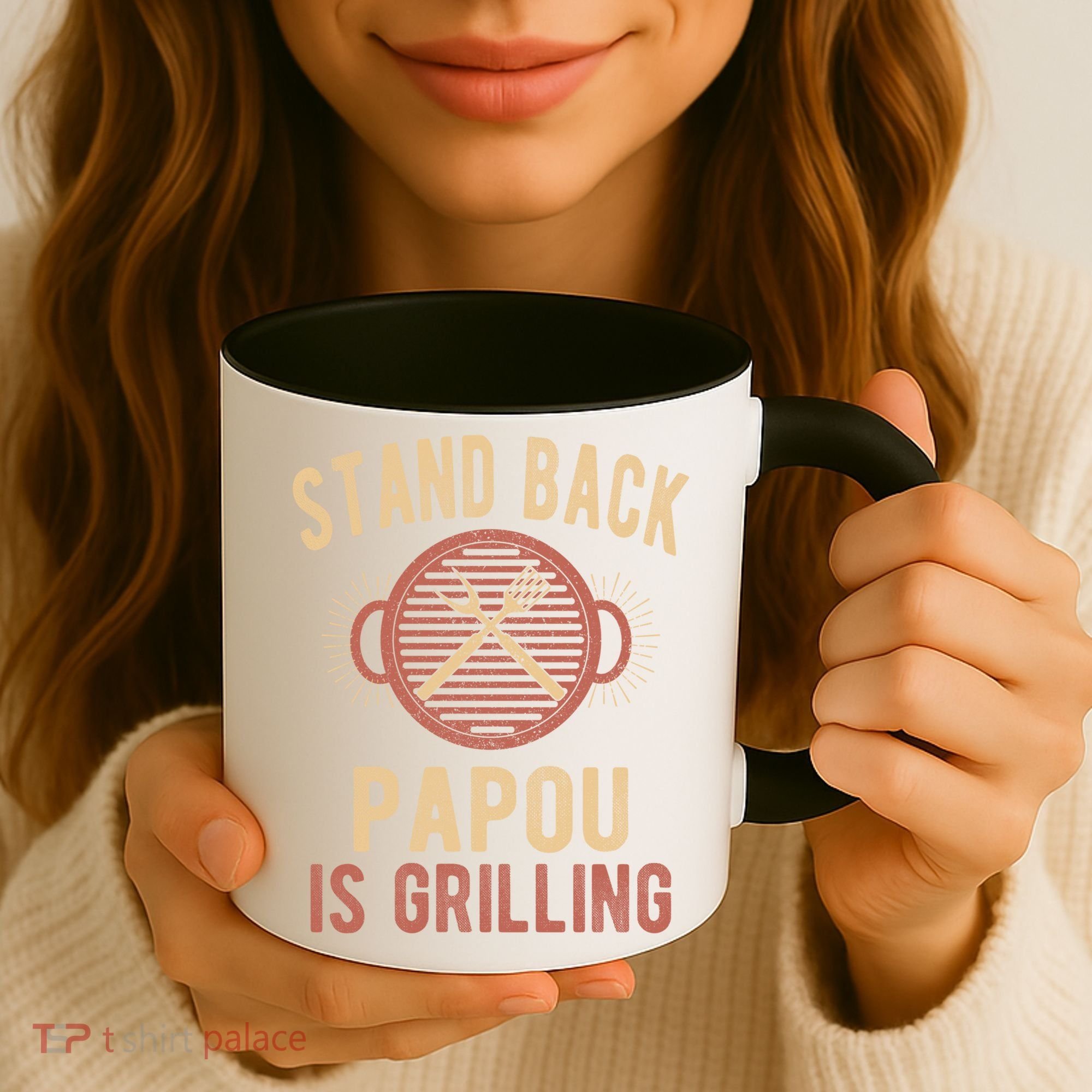 Funny Grilling Papou Bbq Papou Grandpa Cool Gift Coffee Mug