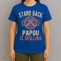 Funny Grilling Papou Bbq Papou Grandpa Cool Gift T-Shirt thumb 4