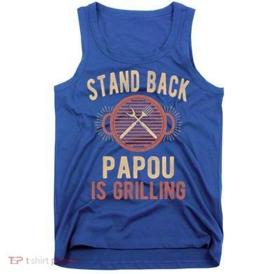 Funny Grilling Papou Bbq Papou Grandpa Cool Gift Tank Top