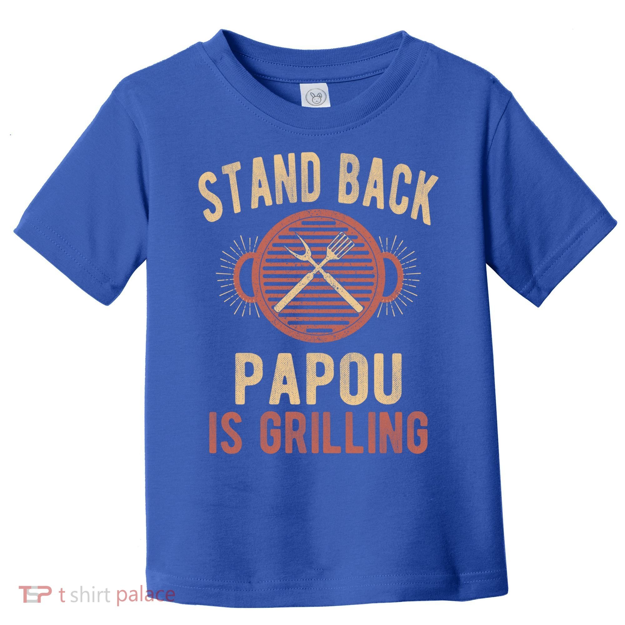 Funny Grilling Papou Bbq Papou Grandpa Cool Gift Toddler T-Shirt