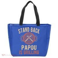 Funny Grilling Papou Bbq Papou Grandpa Cool Gift Tote Bag thumb 0