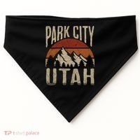 Funny Gift Park City Utah Nature Hiking USA-Made Doggie Bandana thumb 0