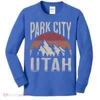 Funny Gift Park City Utah Nature Hiking Kids Long Sleeve Shirt thumb 0