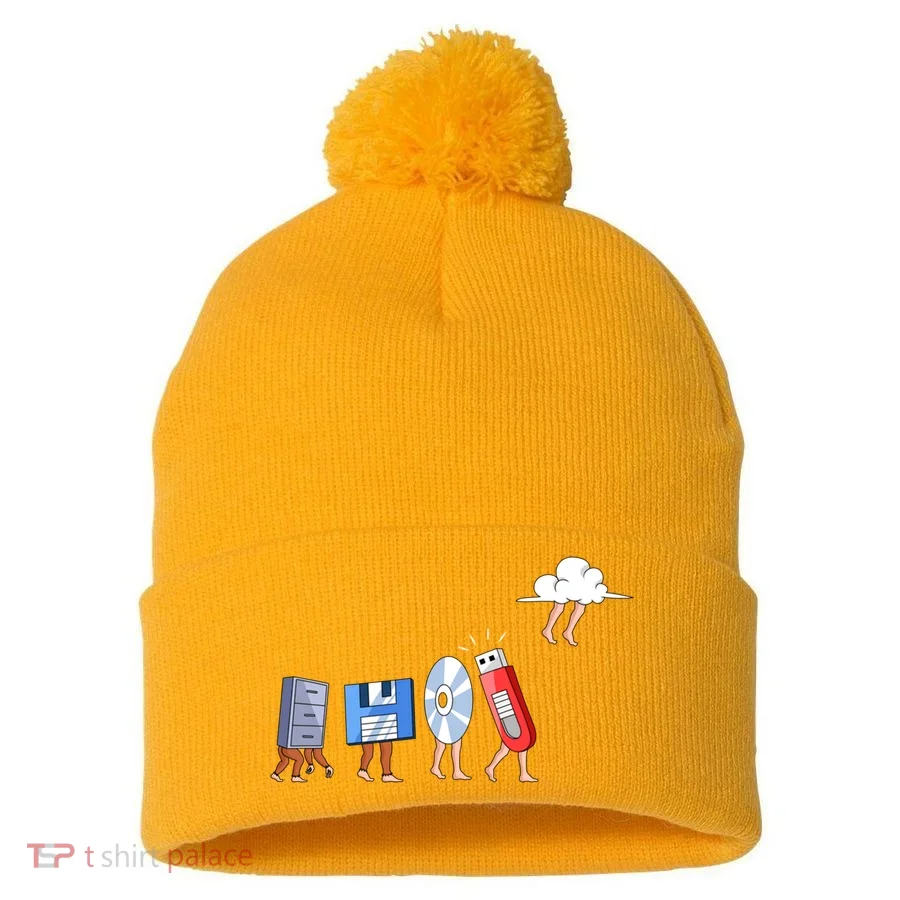 Funny Geek Programmer Nerd Developer Cute Gift Computer Engineering Funny Gift Pom Pom 12in Knit Beanie