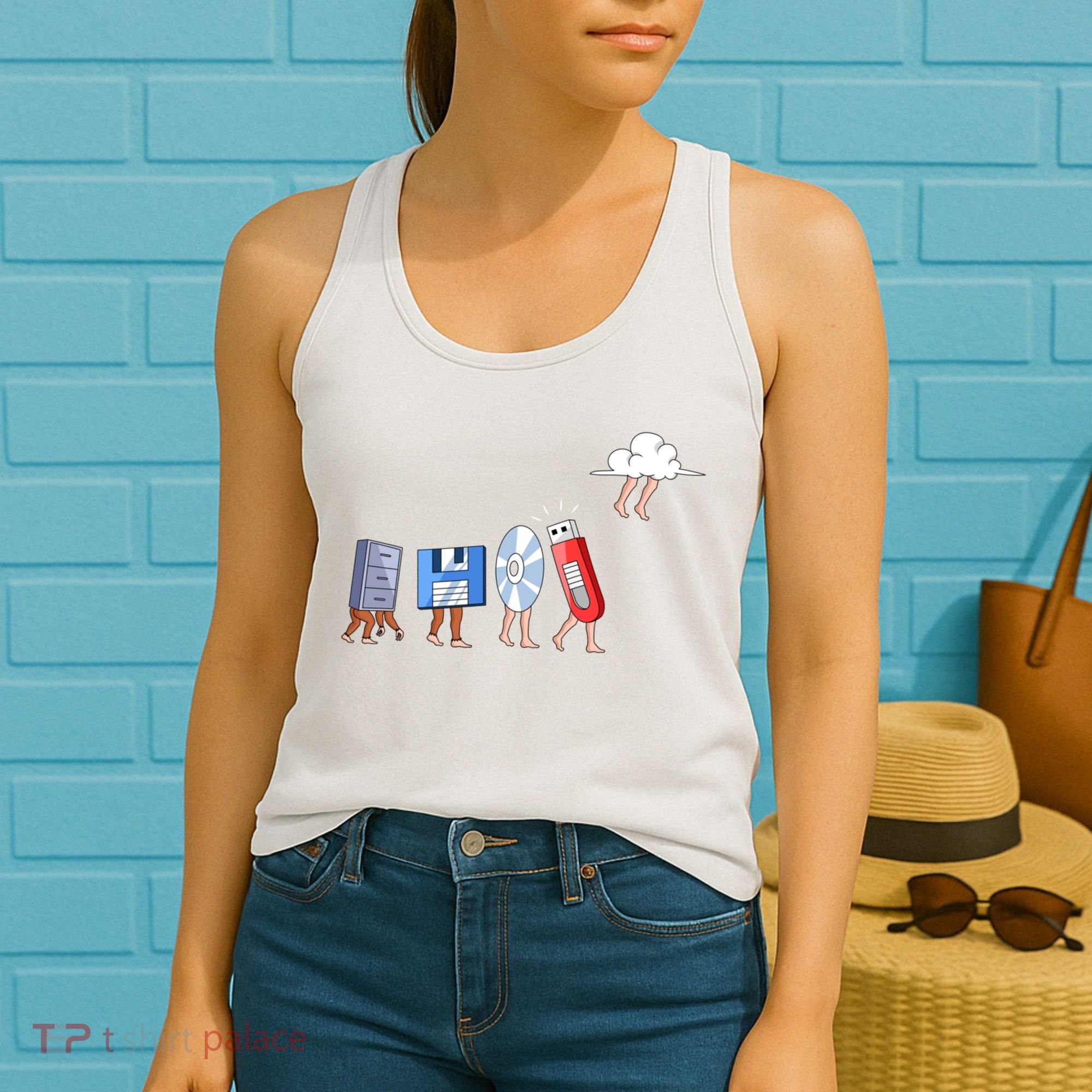 Funny Geek Programmer Nerd Developer Cute Gift Computer Engineering Funny Gift Women's Tank Top