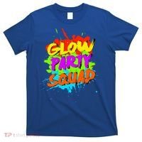 Funny Glow Party Squad Colorful Splash Retro Costume Party Gift T-Shirt thumb 0