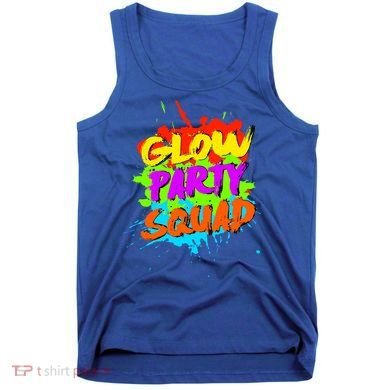 Funny Glow Party Squad Colorful Splash Retro Costume Party Gift Tank Top