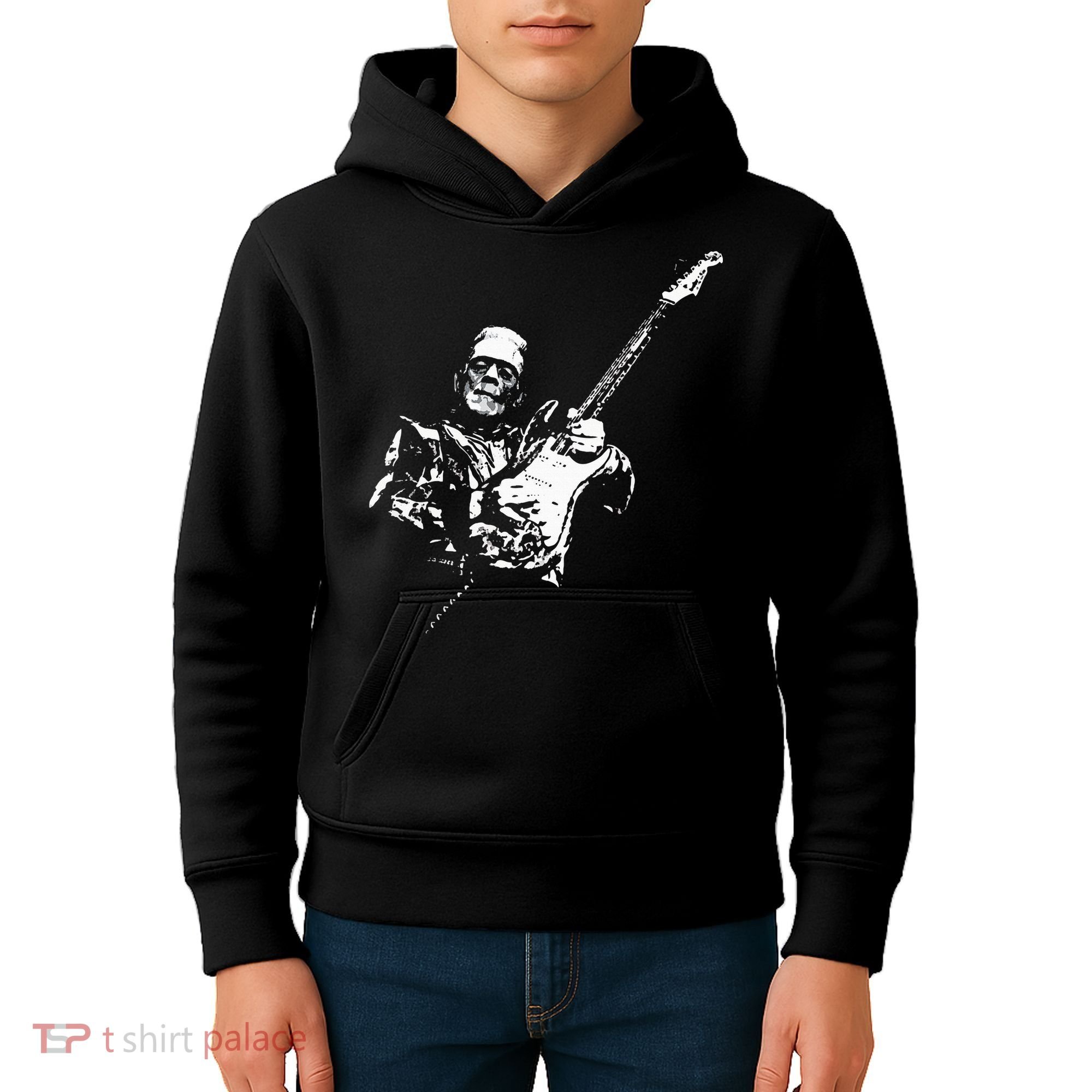 Frankenstein Guitar Player Kids Hoodie