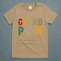 Funny Grand Paw Grandpa Dog Dad Definition Pawpa Fathers Day T-Shirt thumb 5