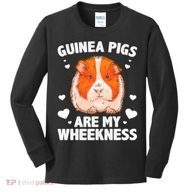 Funny Guinea Pig Design Guinea Pig Lovers Kids Long Sleeve Shirt