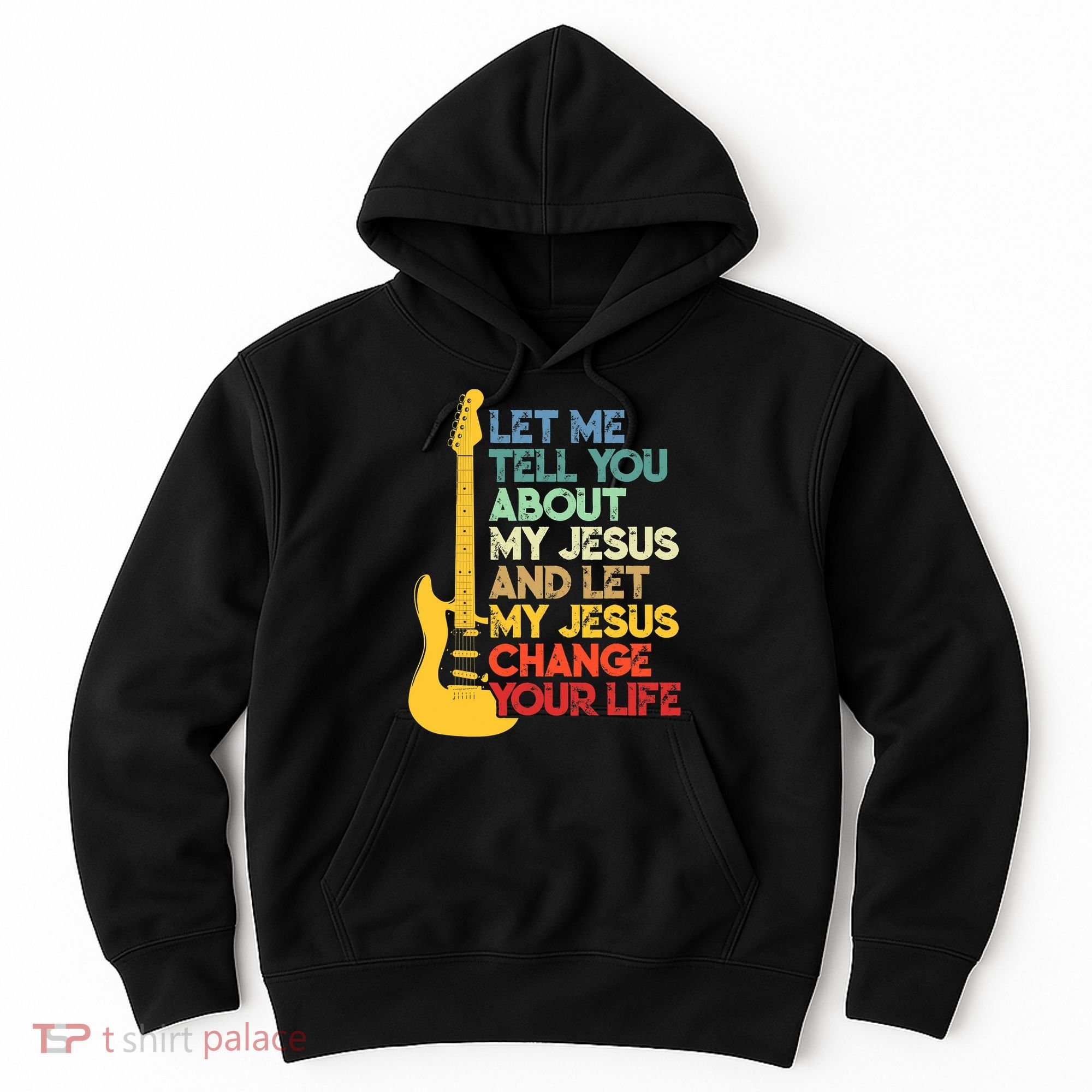 Funny Guitar Player Christian Bible Gift Hoodie