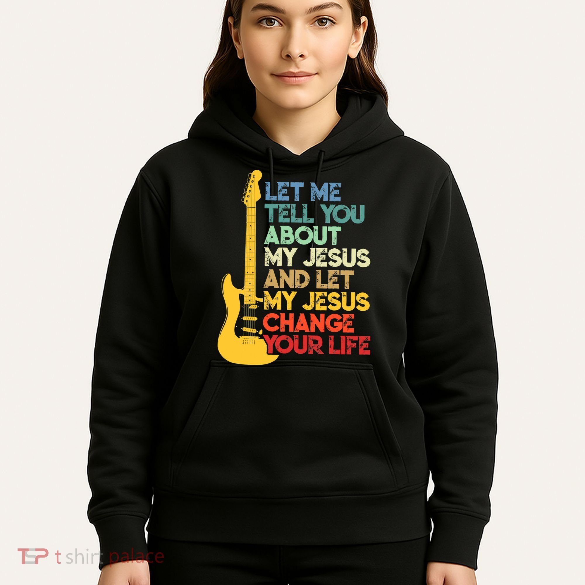 Funny Guitar Player Christian Bible Gift Hoodie