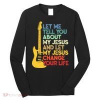 Funny Guitar Player Christian Bible Gift Long Sleeve Shirt thumb 0