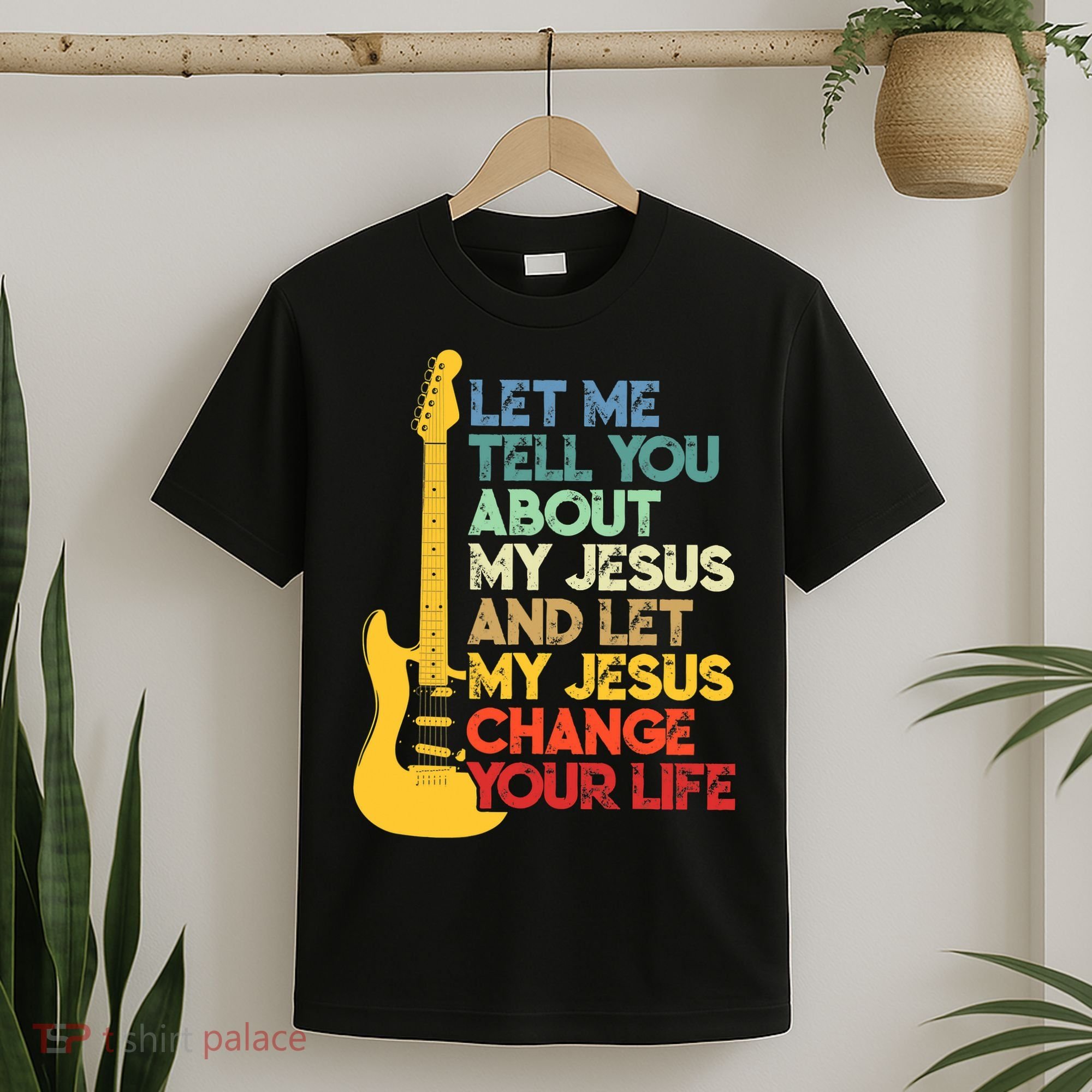 Funny Guitar Player Christian Bible Gift T-Shirt