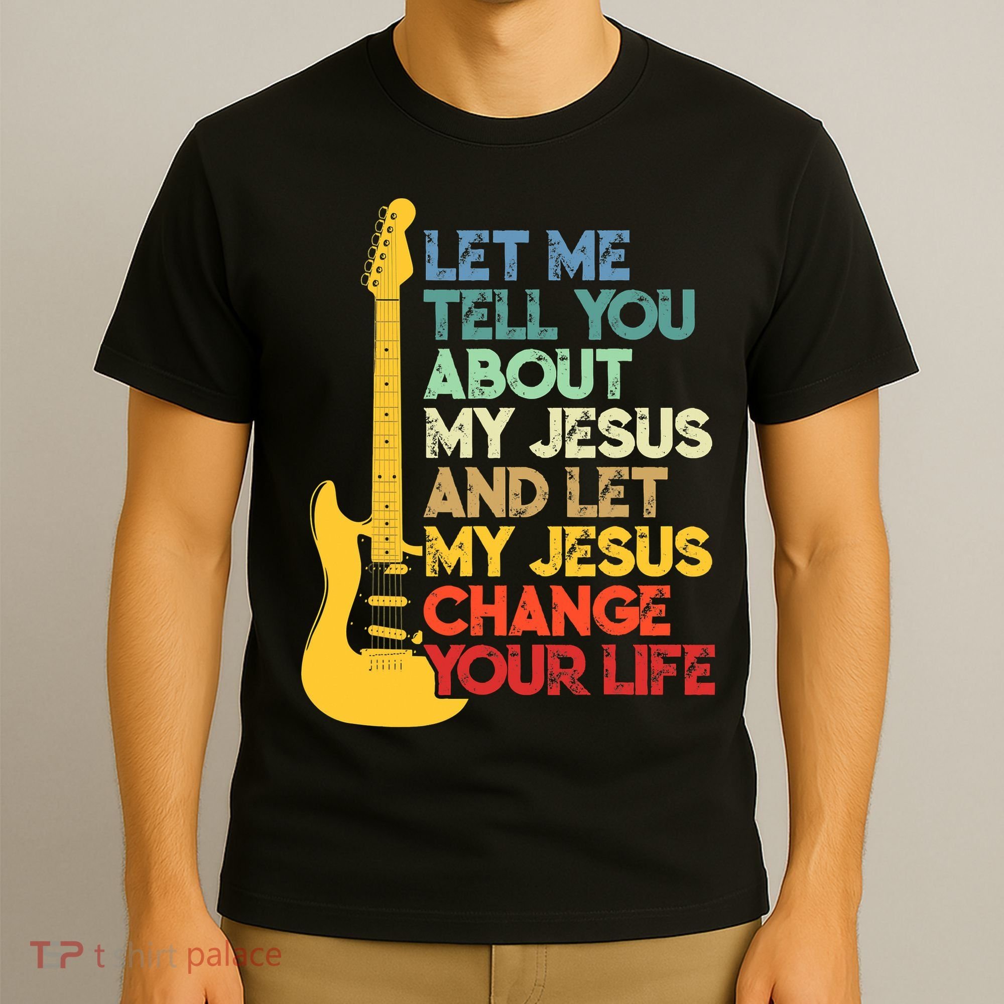 Funny Guitar Player Christian Bible Gift T-Shirt