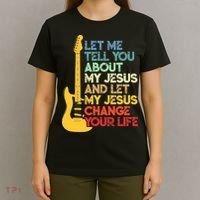 Funny Guitar Player Christian Bible Gift T-Shirt thumb 4