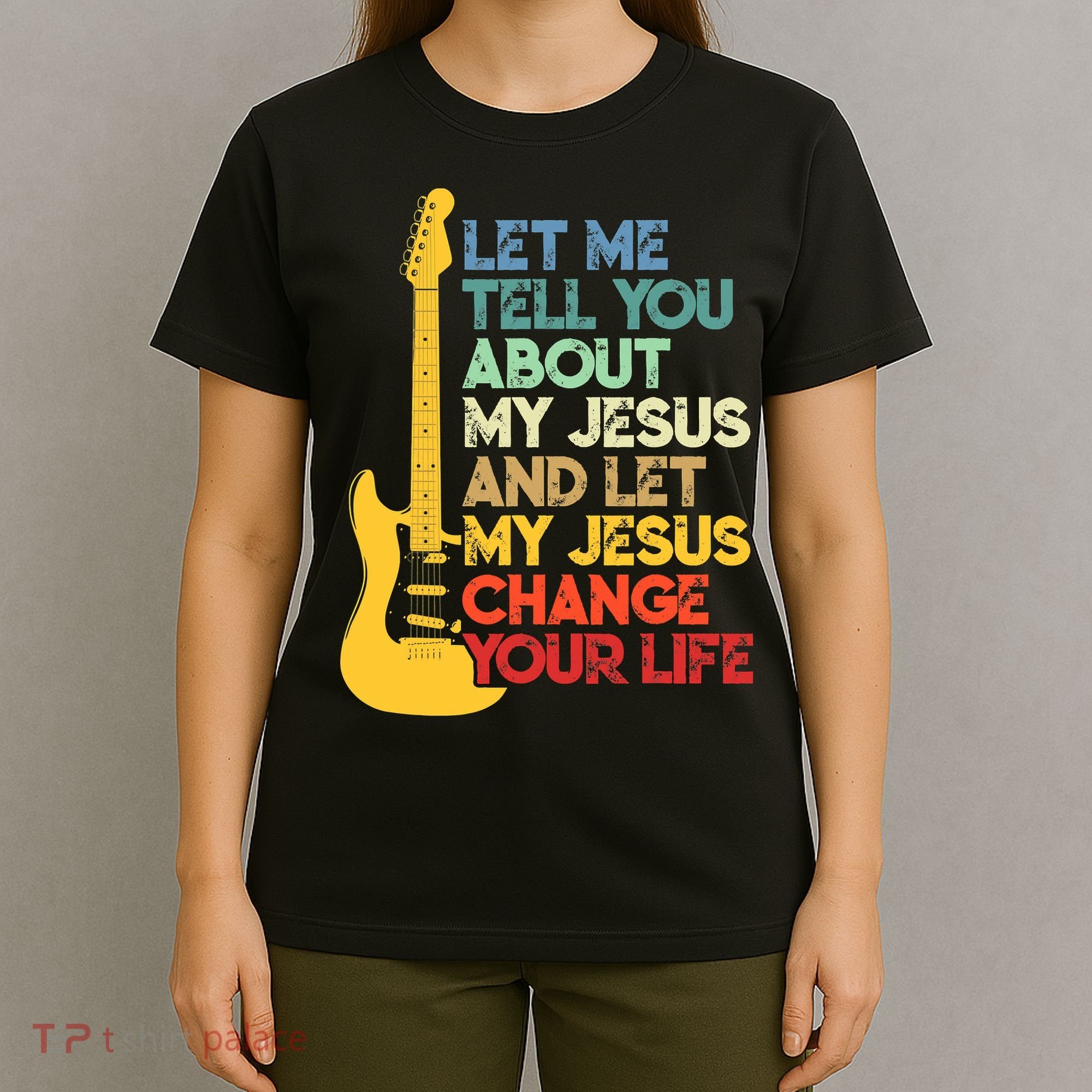 Funny Guitar Player Christian Bible Gift T-Shirt