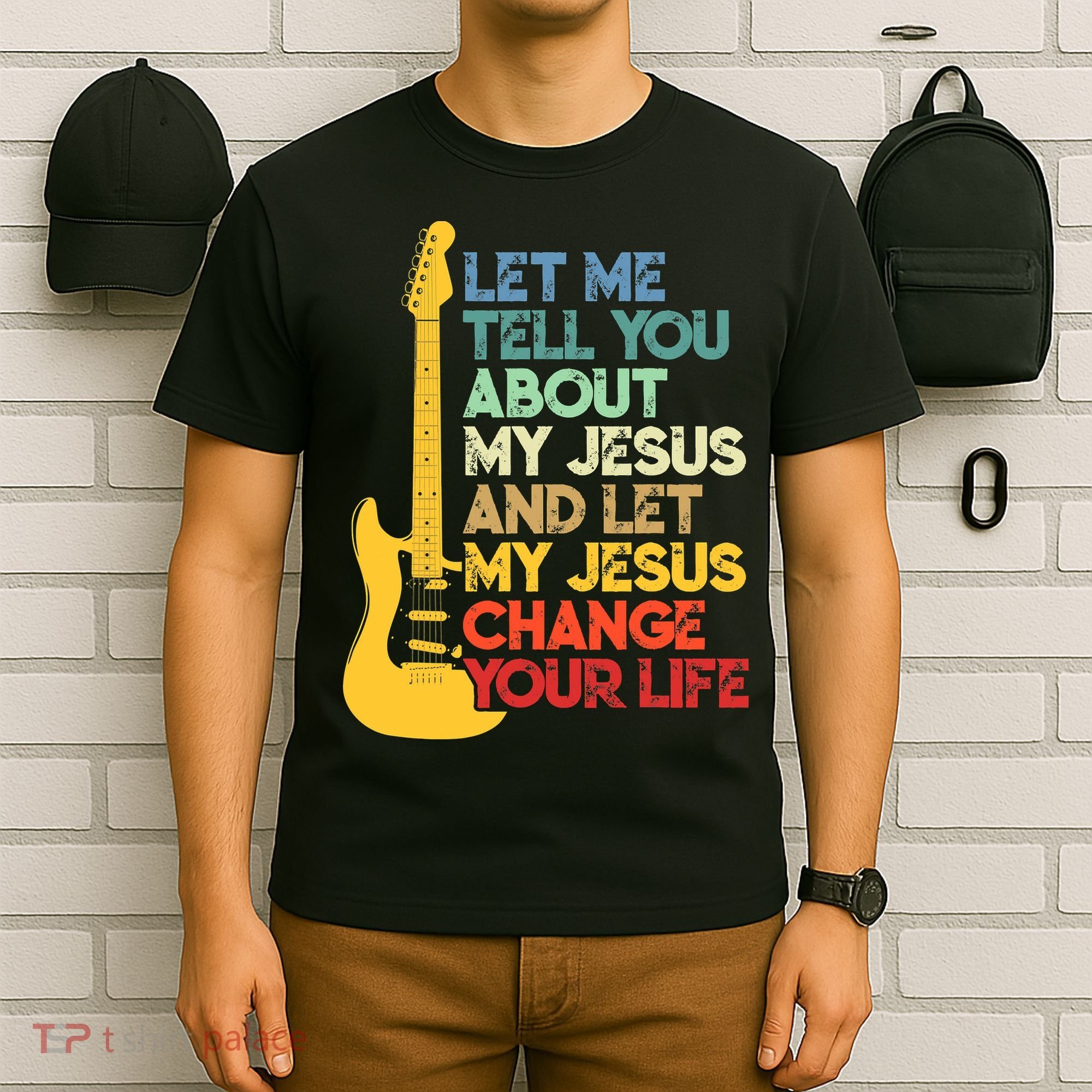 Funny Guitar Player Christian Bible Gift T-Shirt