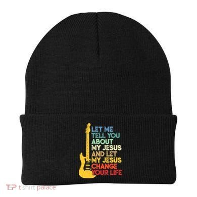 Funny Guitar Player Christian Bible Gift Beanie