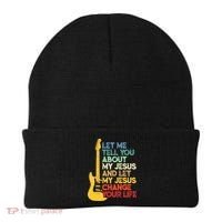 Funny Guitar Player Christian Bible Gift Beanie thumb 0