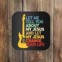Funny Guitar Player Christian Bible Gift Coaster thumb 0