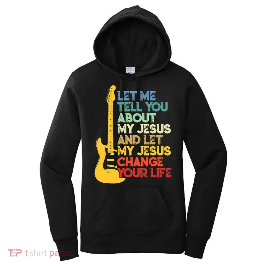 Funny Guitar Player Christian Bible Gift Women's Hoodie