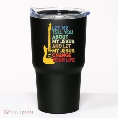 Funny Guitar Player Christian Bible Gift Tumbler