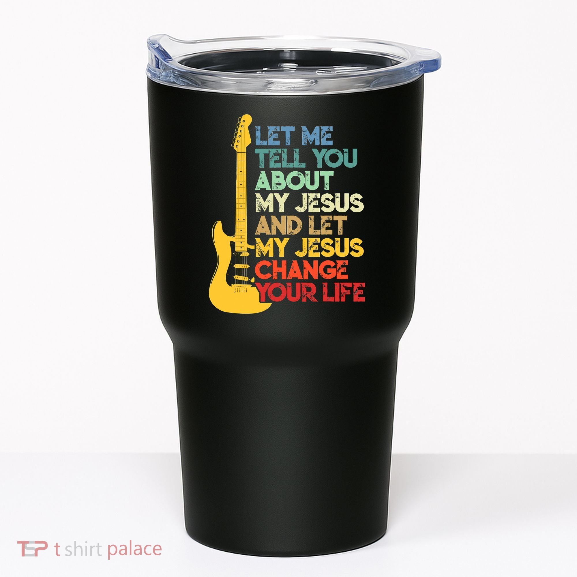 Funny Guitar Player Christian Bible Gift Tumbler