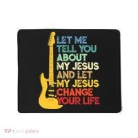 Funny Guitar Player Christian Bible Gift Mousepad thumb 0