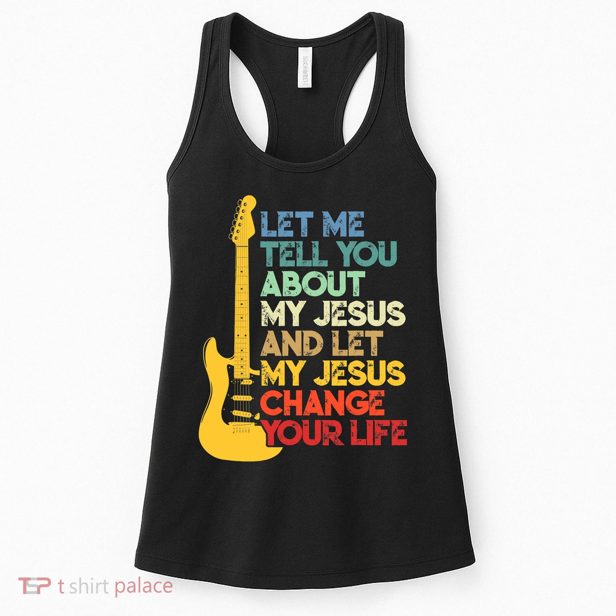 Funny Guitar Player Christian Bible Gift Women's Tank Top