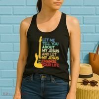 Funny Guitar Player Christian Bible Gift Women's Tank Top thumb 2
