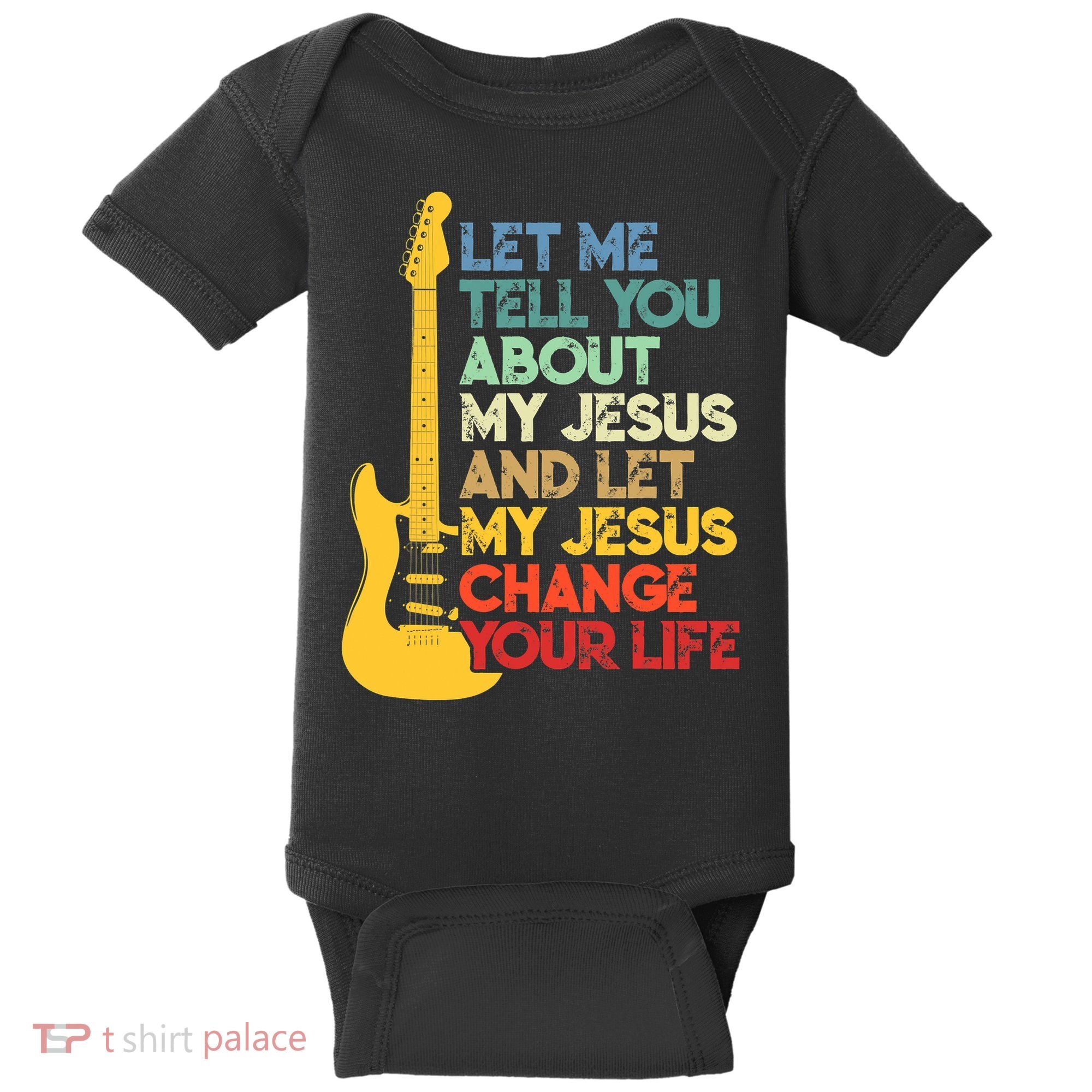 Funny Guitar Player Christian Bible Gift Baby Bodysuit