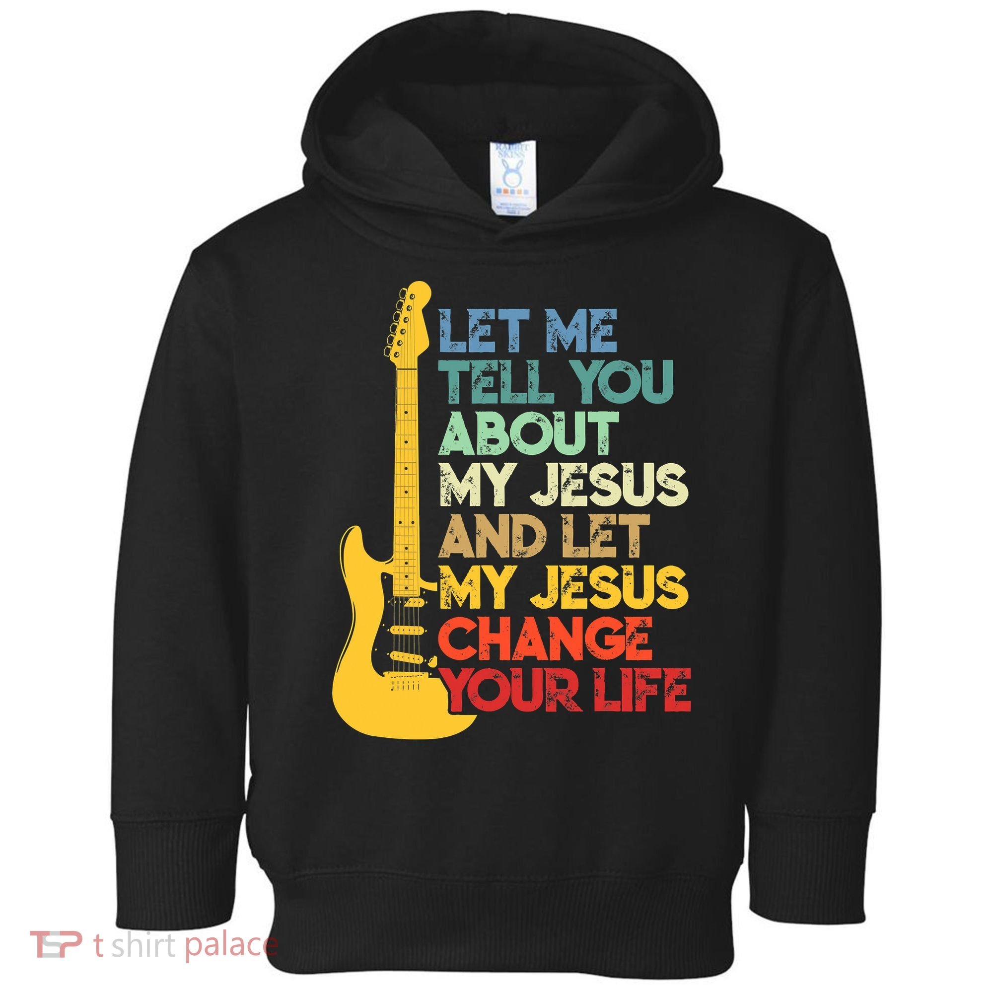 Funny Guitar Player Christian Bible Gift Toddler Hoodie
