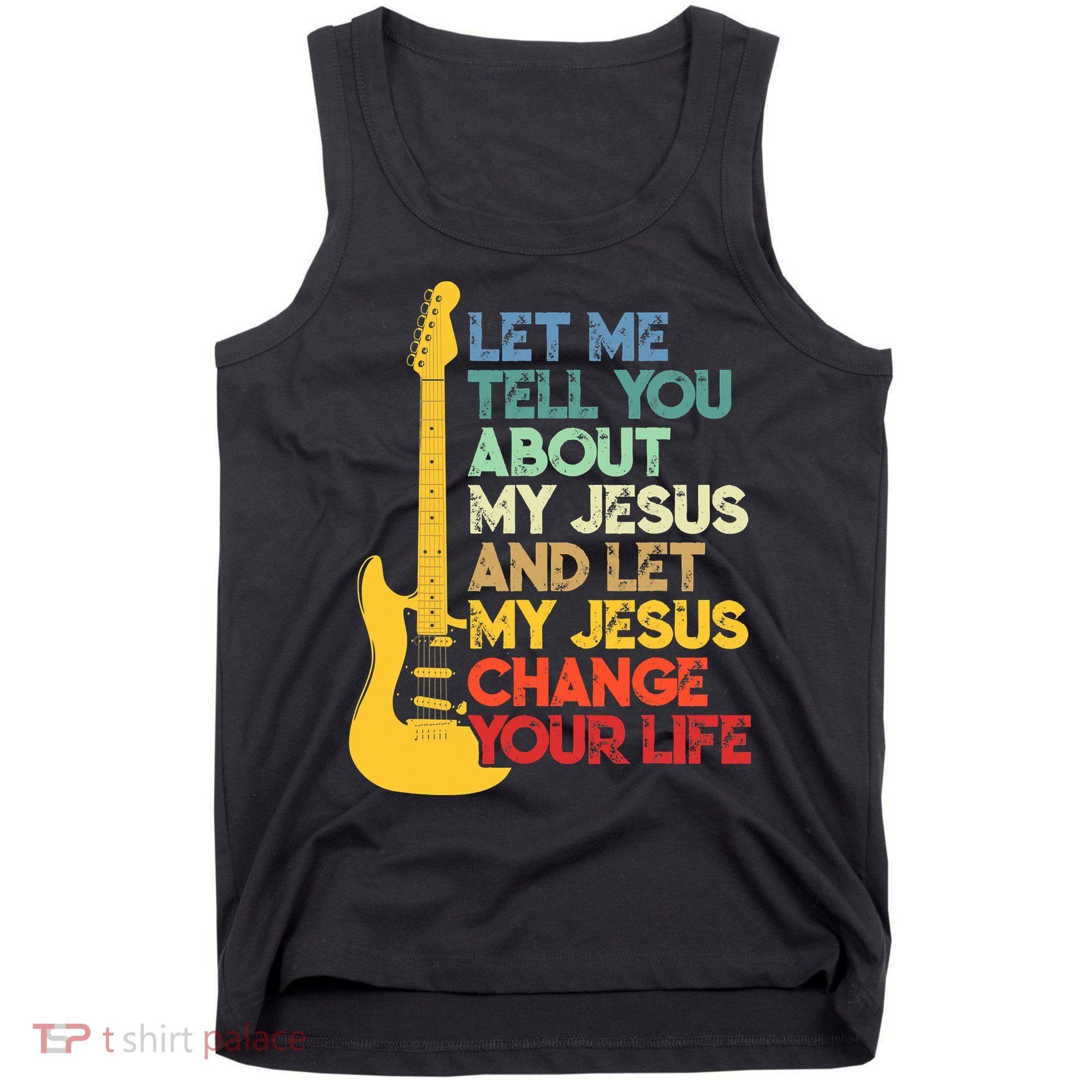 Funny Guitar Player Christian Bible Gift Tank Top
