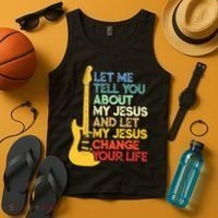 Funny Guitar Player Christian Bible Gift Tank Top thumb 4