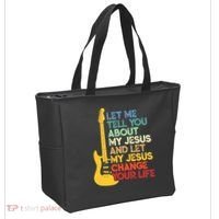Funny Guitar Player Christian Bible Gift Tote Bag thumb 2